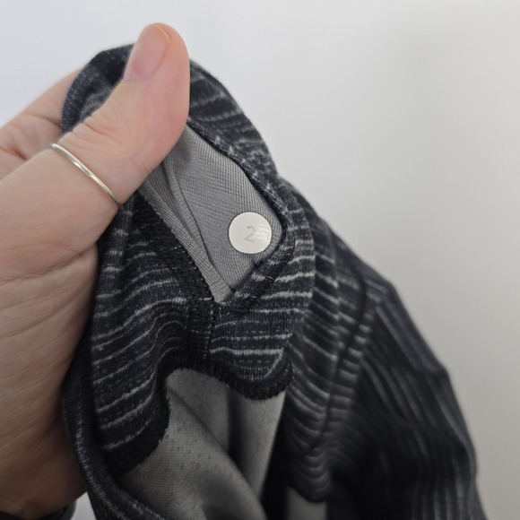 Lululemon Pants Womens 2 Black White‎ Wunder Under High Rise Leggings Yoga - Picture 5 of 5